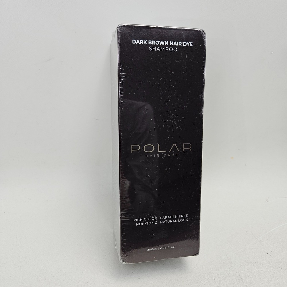 2 Polar Dark-Brown Hair Dye Shampoo Rich Color No-toxic Deep Care 6.7oz Brunette - Picture 2 of 7